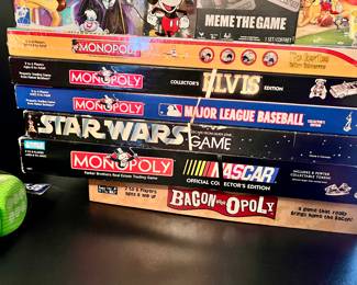Monopoly games - Beatles Yellow Submarine, Elvis, Star Wars, Nascar, Bacon-Opoly  