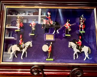 Framed William Britain #5290 - miniature  metal soldier collection - Royal Scots Dragoon Guards 