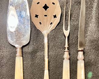 Mother of Pearl serving pieces 