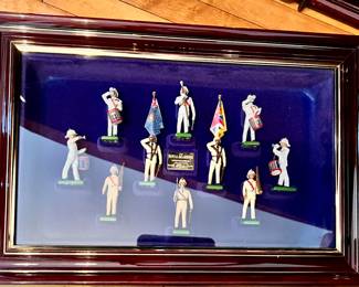 Framed William Britain #5289 - miniature  metal soldier collection - The Royal Marines 