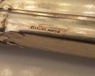 6 Oneida Heirloom Sterling Silver Handle Dinner Knives Damask Rose No Monograms