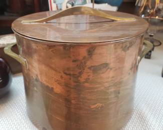 Vintage Jens Quistgaard Dansk copper ice bucket / wine cooler / casserole