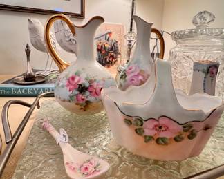 Vtg. hand painted dishes