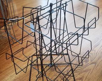 Vintage General Store Metal Book Literature Revolving Rack