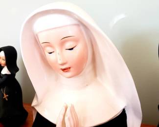 Vintage Napco Nun Head Planter