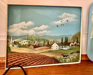 This beautiful picture is on the bottom of a gift box lid. They just don't make things the way they used to.