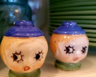 Vtg. Noritake Big Eyed salt & pepper shaker 