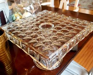Vintage cake plate with pedestal
