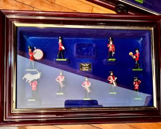 Framed William Britain #5191 - miniature  metal soldier collection - The Royal Welch Fusiliers 