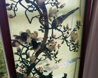 Vintage Framed Silk