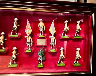 Framed William Britain #5188 - miniature  metal soldier collection - Seaforth Highlanders 