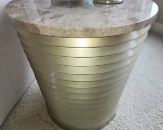 Qty 2 marble top end tables