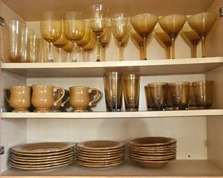 Amber Glassware & Stoneware