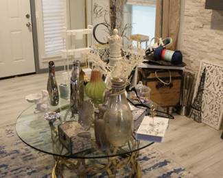 Glass & Metal Coffee Table, Home Decor