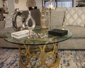 Metal & Glass Coffee Table, Home Decor