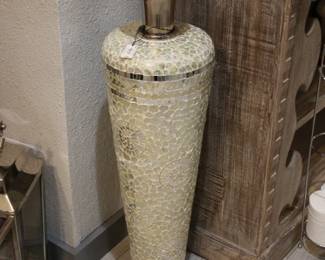 Tall Metal Mosaic Vase 