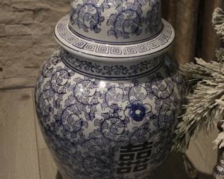 Large Asian Temple Jar