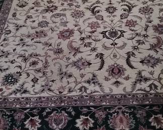 Kasham 9.9x8 Hand woven wool rug from Romania With certificate