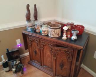 Large wooden vintage storage cabinet $100.00