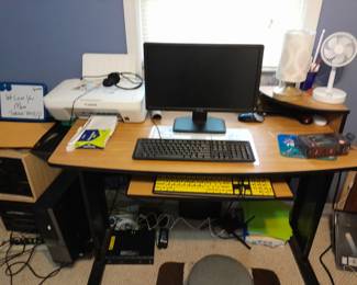 Computer Desk $65.00
Computer Set w/ CPU, Monitor and Key board $175.00
Printer  $30.00