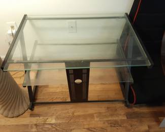 Glass multi tier table $70.00
