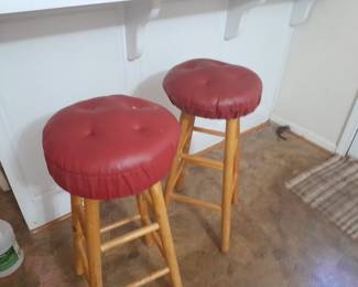 Wooden stools 25.00 ea Set of 4 75.00
