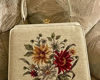 Floral Design Purse - 1950s