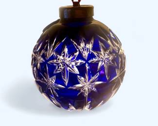 Waterford Blue Crystal Ornament 