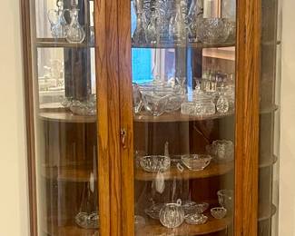 Curio (curved glass front and sides)