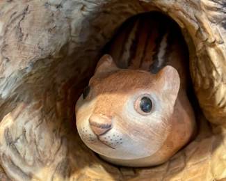 Chipmunk/Mushrooms Figure