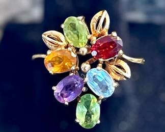 Multi-Colored Ring (14k gold)