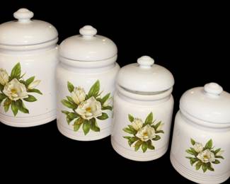 Vintage Magnolia Canister Set