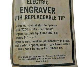 Vintage Sears Craftsman Electric Engraver