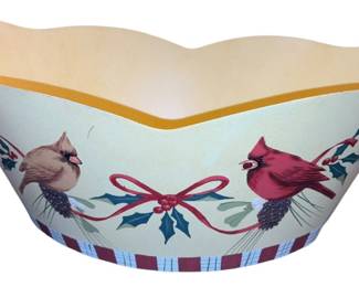 Lenox Winters Greetings Metal Tub Basket