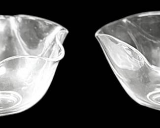 Vintage Clear Glass Scalloped Design Set