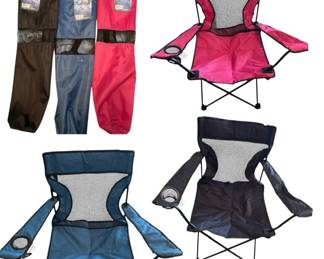 Variety Of Different Mesh Folding Armchairs