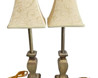 Pair Of Distressed Table Lamps