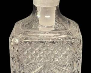 Italian Crystal Sunburst Pattern Decanter