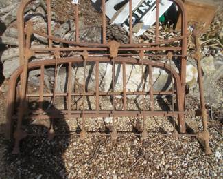 2 antique bed frames     no rails