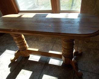 Light oak sofa table