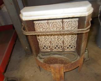 Old enameled space heater