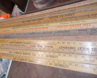 LOTS of old advertising yardsticks