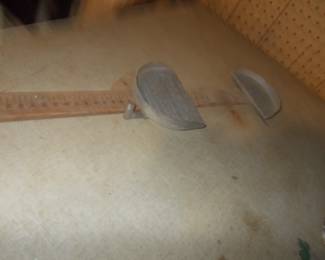 Service station fan belt measuring tool