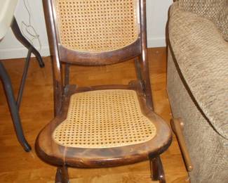 Small caned rocker