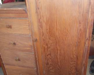 Ready to stain or paint  antique wardrobe