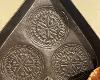 Vintage Punched Tin Heart Shape Cheese Mold