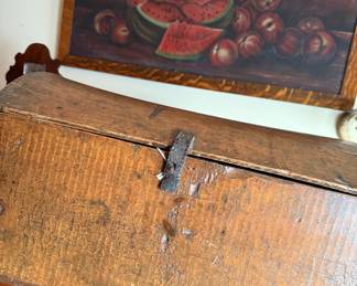 Antique painted trunk. Very cool!