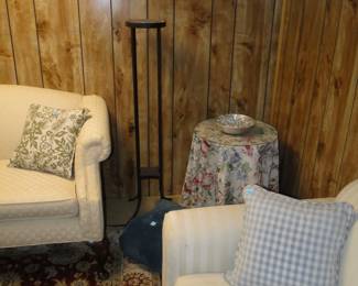 The tall plant stand does fade into the paneling, but it is really awesome