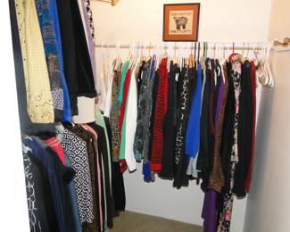 Another closet filled with women's clothing