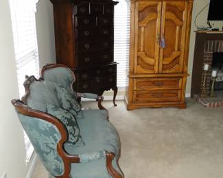 Yes, we have some large pieces of furniture such as that Davenport, Highboy dresser, and large ornate hutch.  Don't be scared, its, all on the main floor, so easy to load